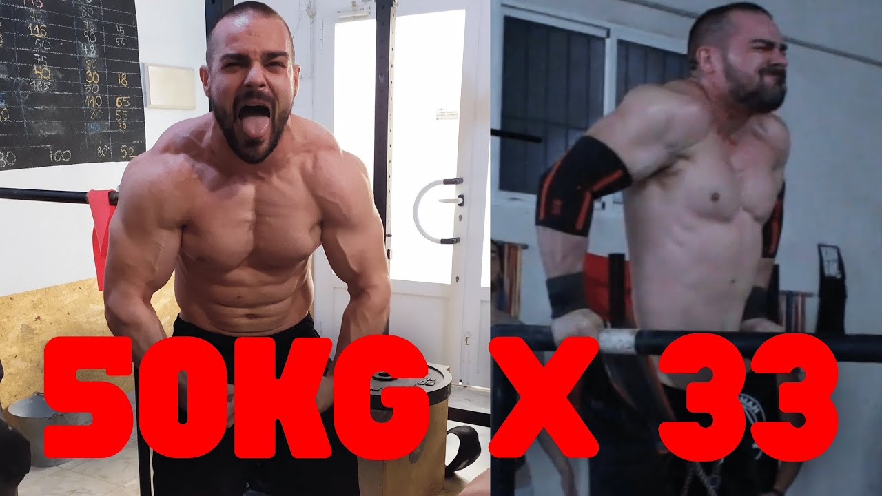 33 reps con 50kg en FONDOS LASTRADOS /¿nuevo RÉCORD de FONDOS en PARALELAS? /MEJORAR la TÉCNICA