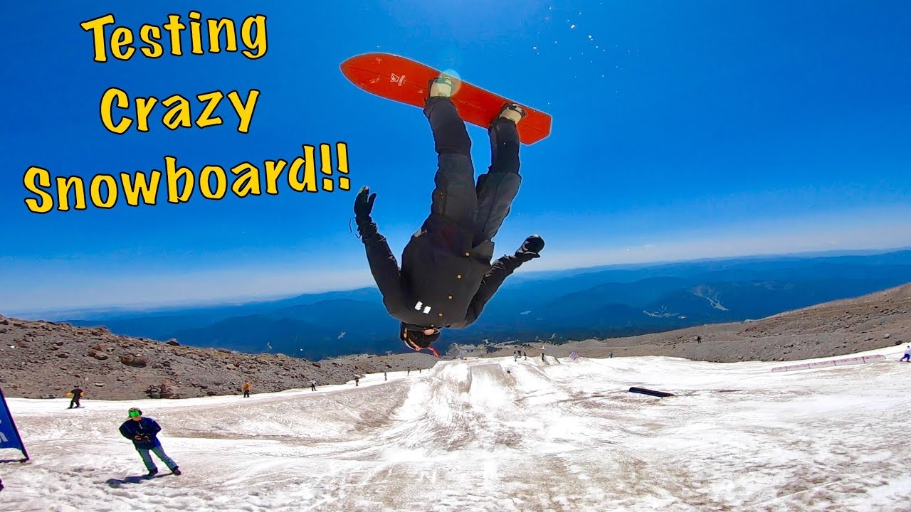 Riding the CRAZIEST SNOWBOARD of MY LIFE!!! (Elevated Surf Craft - Red Tail Hawk)