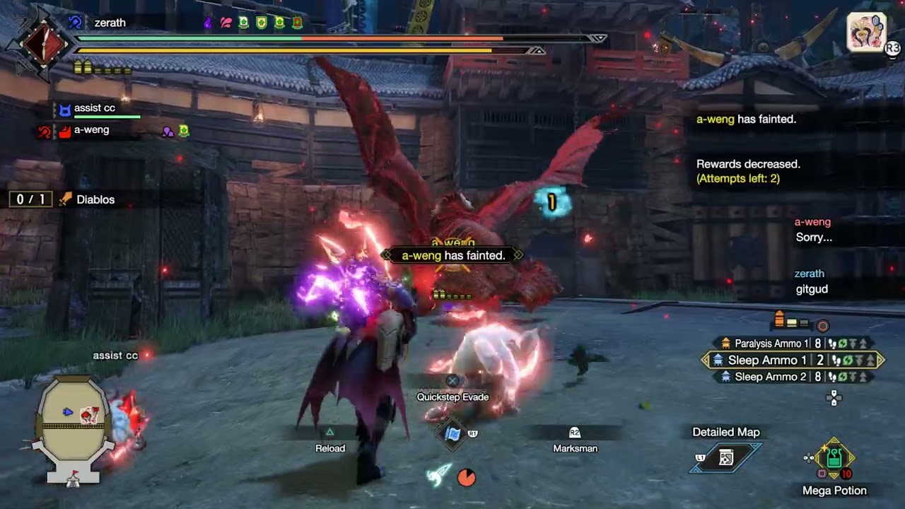 Aerial Support LBG Anomaly 262 Diablos Monster Hunter Rise Sunbreak