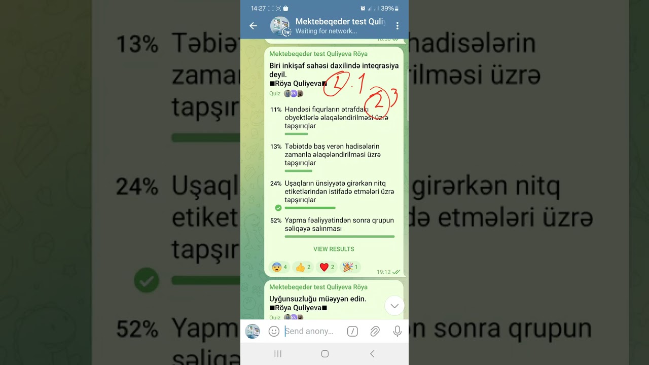 Röya Quliyeva 050-547-32-27 Teleqram testlərinin izahı.              https://t.me/+6bf0peUs0mo1NmIy