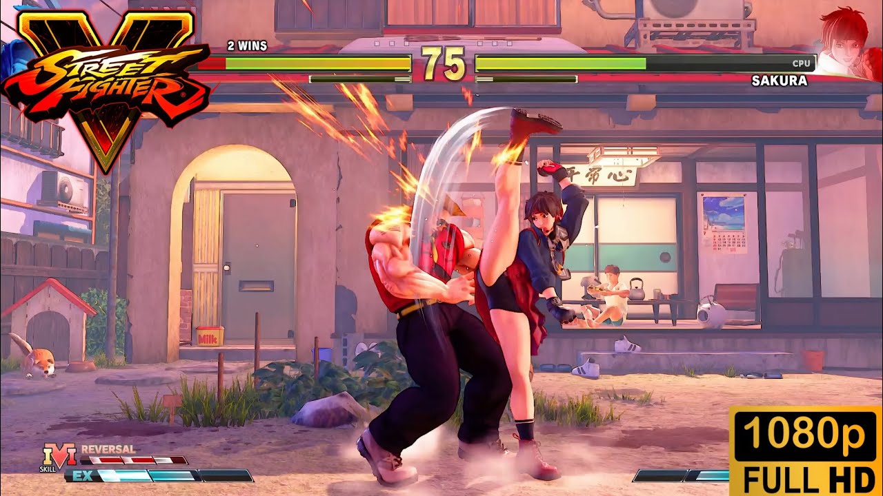 Street Fighter V Guile vs Sakura