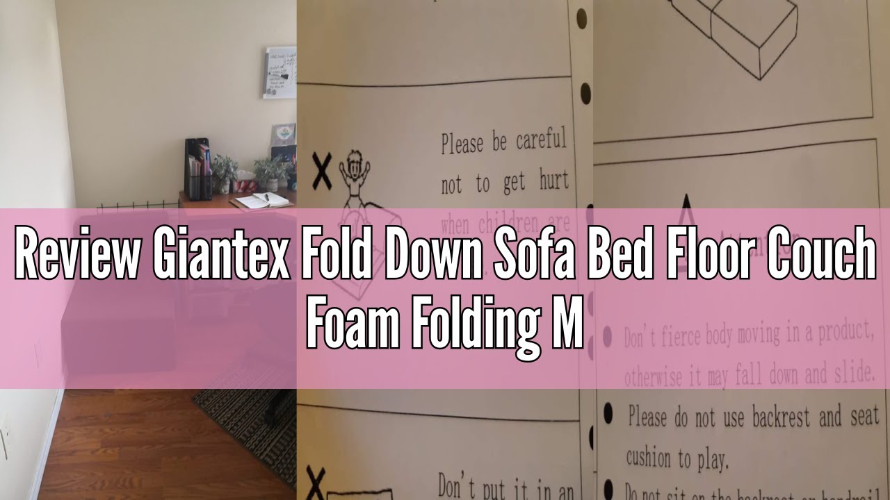 Review Giantex Fold Down Sofa Bed Floor Couch Foam Folding Modern Futon Chaise Lounge Convertible Up