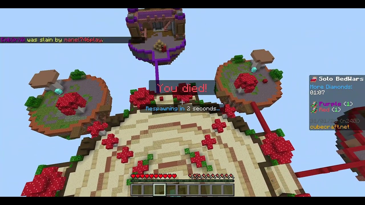 Trying to win Minecraft Bedwars