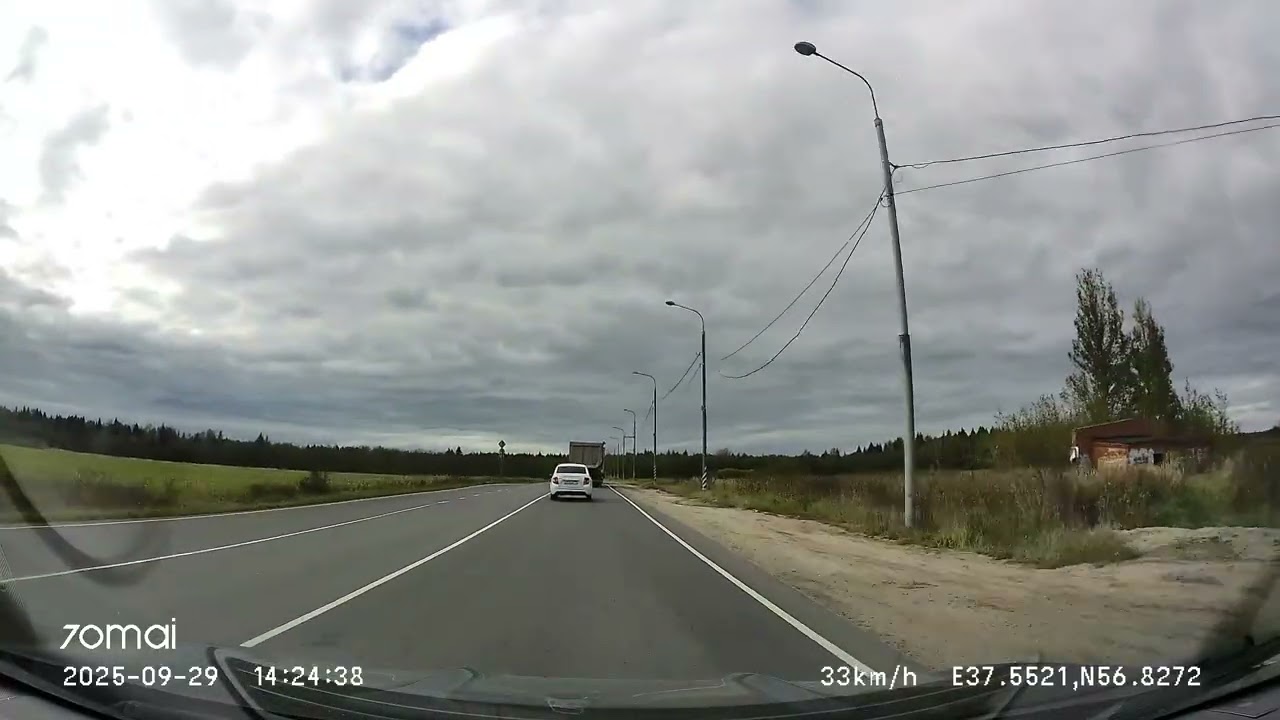 Driving in Central Russia: Талдом - Белый Городок 29/09/2025 (timelapse 4x)