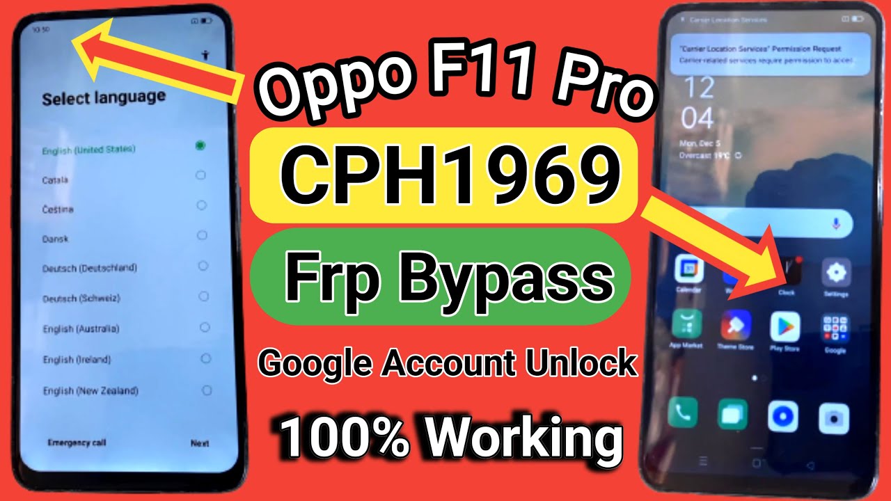 Oppo F11 Pro Frp Bypass l Without Pc 100% Working l Oppo CPH1969 Google Account Bypass l