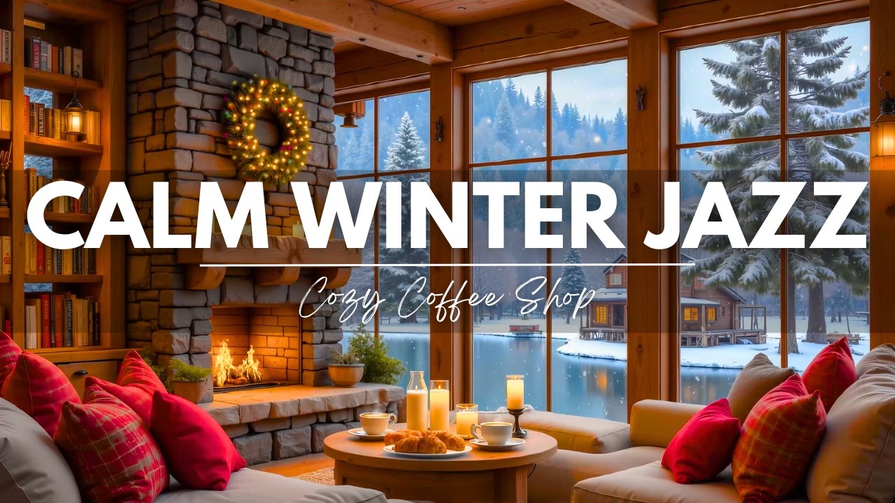 Calm Winter Jazz Music 🎄 Cozy Cofffee Shop Ambience with Soft Piano Jazz Instrumental