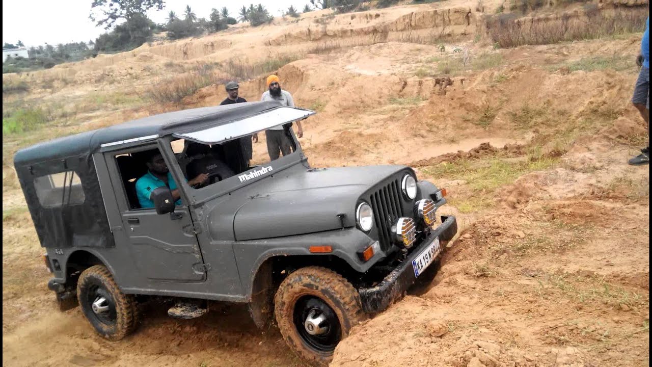 Mahindra MM540 4X4 jeep offroading in water with Jeepers of Bangalore
