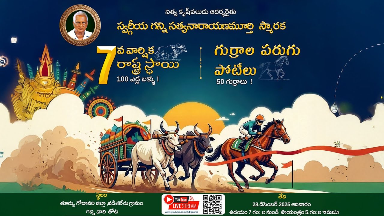 గన్ని సత్యనారాయణ మూర్తి స్మారక 7వ వార్షిక ఎడ్ల బళ్ళ పరుగు పోటీలు