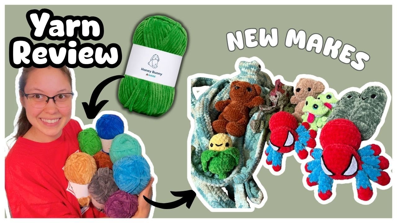 Honey Bunny Yarn Review🧶 New Crochet Plushies😍 Weekly Makes Vlog