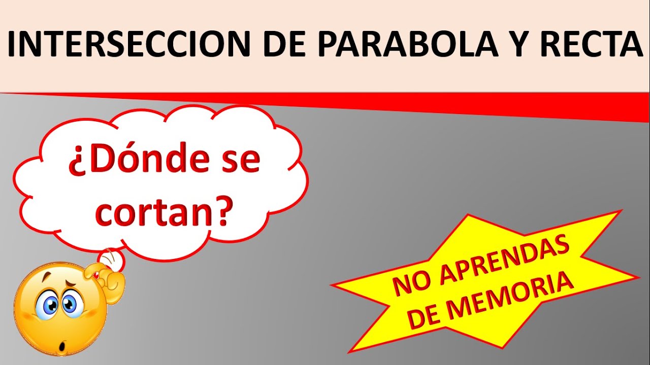Intersección de Recta y parábola