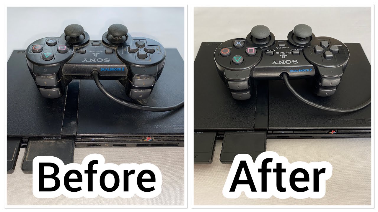 PlayStation 2 cleaning. Restoration of appearance ps2 old