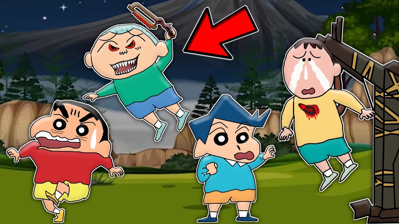Masao became scary killer 😰🔥 | shinchan and his friends playing dead by daylight 😂🔥 | horror game