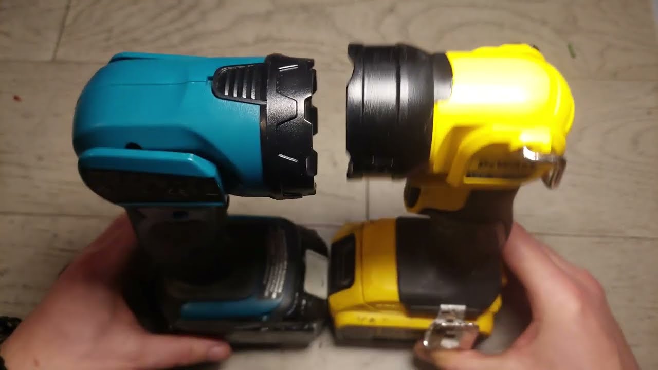 Фонари Dewalt DCL040 и Makita DML815 сравнительный обзор.