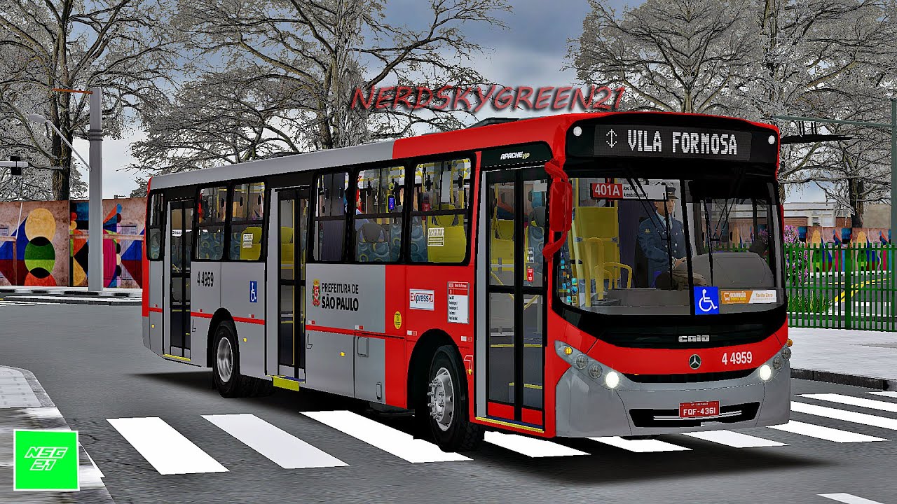 [OMSI 2] LANÇAMENTO Caio Apache Vip III mb of-1721 Bluetec 5 +G27/ Padrão SP by LFD | Mapa Norte sul