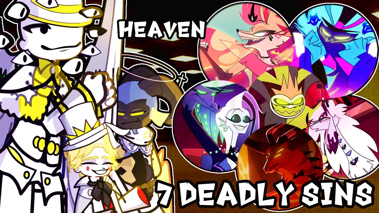 Hazbin Hotel Heaven reacts to 7 DEADLY SINS HELLUVA BOSS MASTERMIND 🛎️😈Gacha 2 Hazbin Hotel Prime
