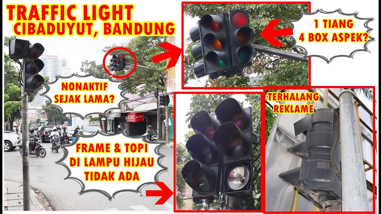 1 TIANG TRAFFIC LIGHT BISA MUAT BANYAK BOX ASPEK? SIMPANG CIBADUYUT - INDRAYASA KOTA BANDUNG