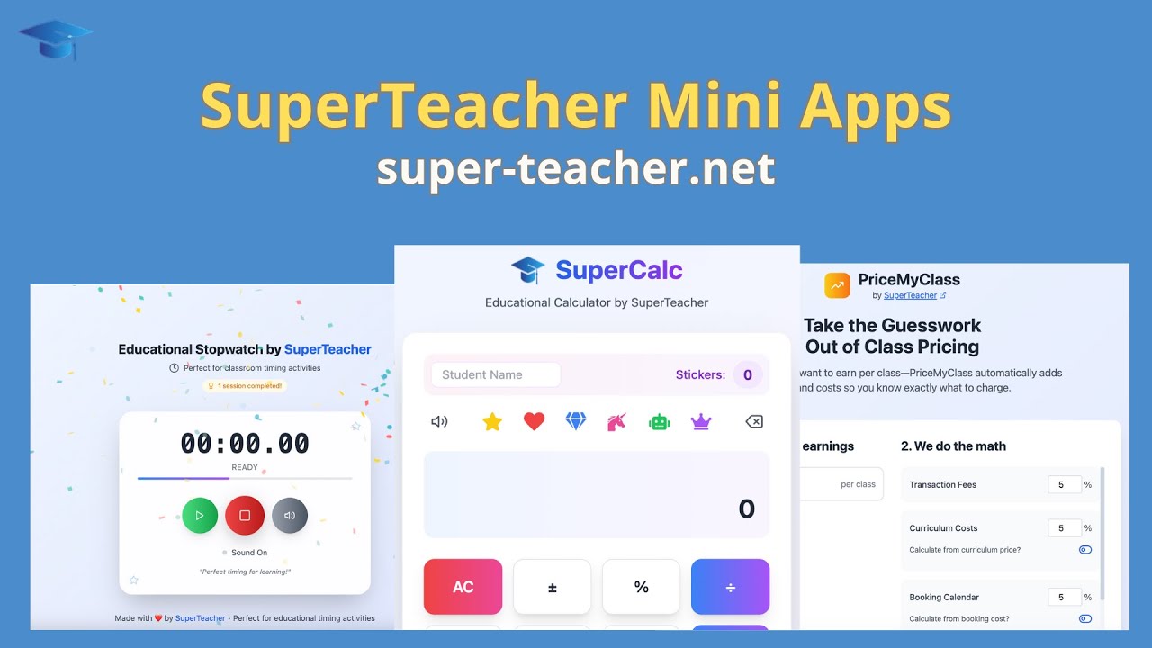 SuperTeacher Mini Apps - Live Launch!