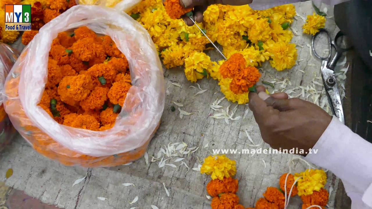 FLOWER MALA MAKING | CHEMBUR | Mumbai Streets | Maharashtra