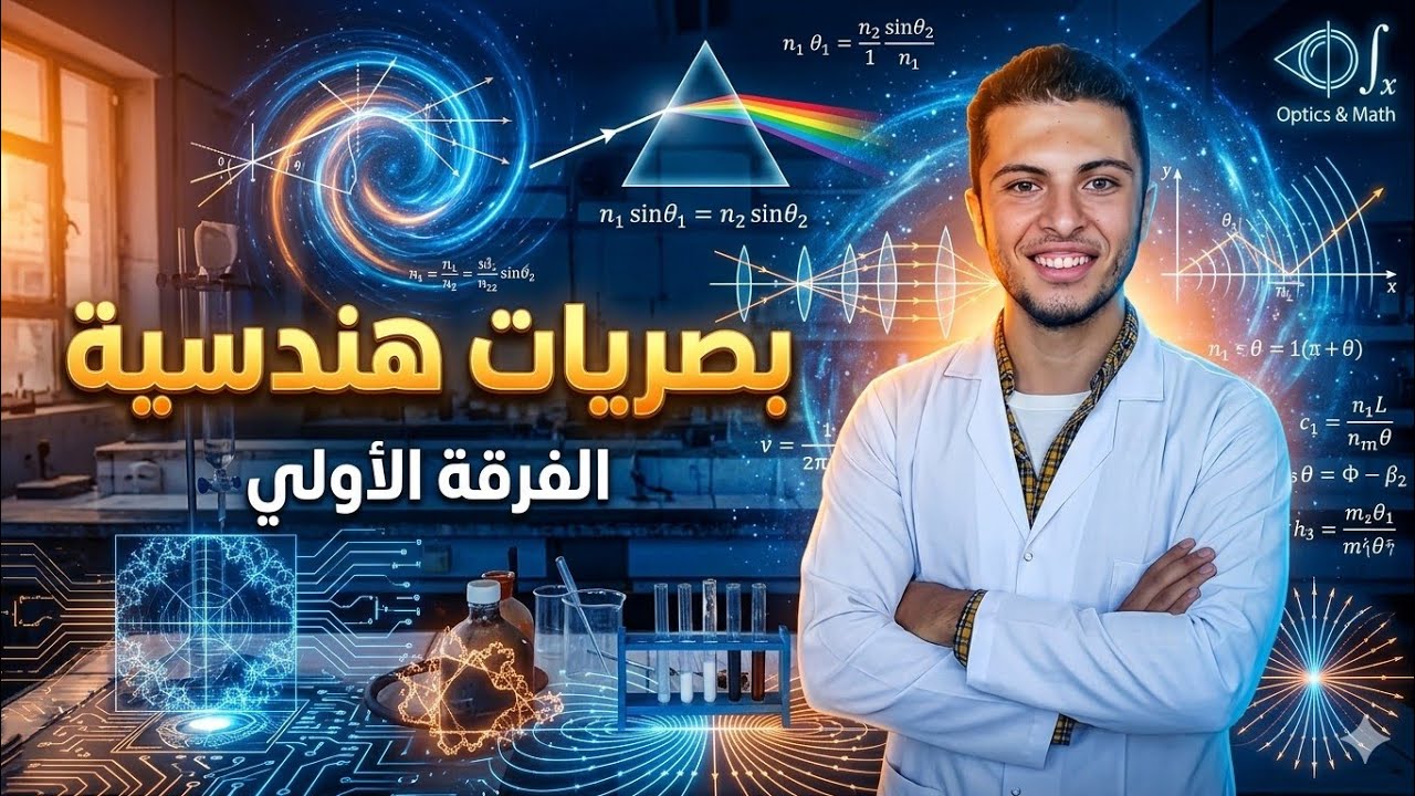 علم البصريات وطبيعة انتشار الضواء💥بصريات هندسية💝محاضرة1الفرقةالاولي علوم وهندسةوفنون جميلةوترببةعامة