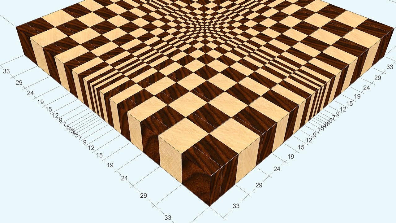 3D end grain cutting board #1 to make with the use of 13