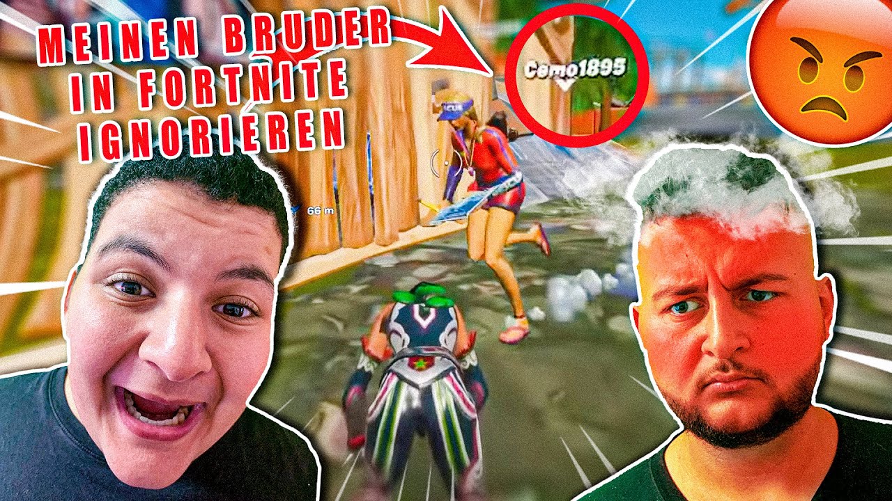 🤬 ICH IGNORIERE meinen GROßEN BRUDER in FORTNITE bis er mein Handy zerstört Prank !