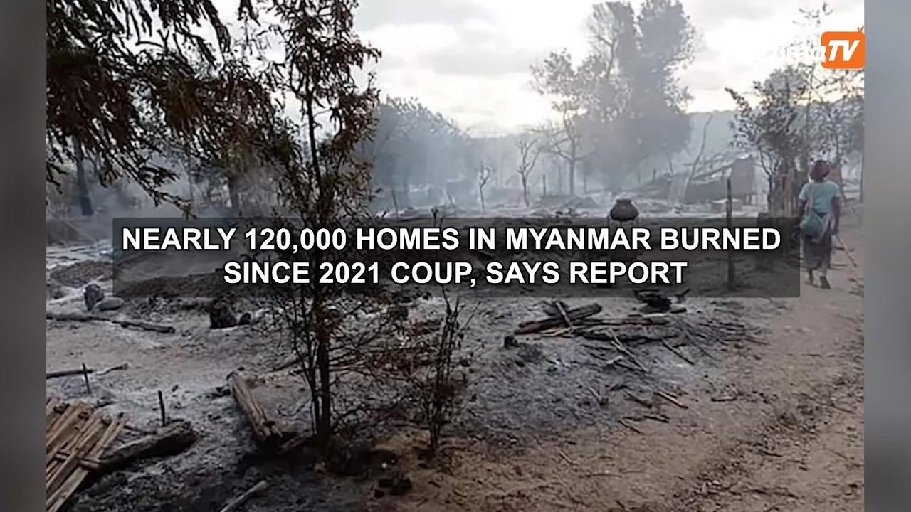 Согласно сообщению, с момента переворота 2021 года в Мьянме сгорело почти 120 000 домов.