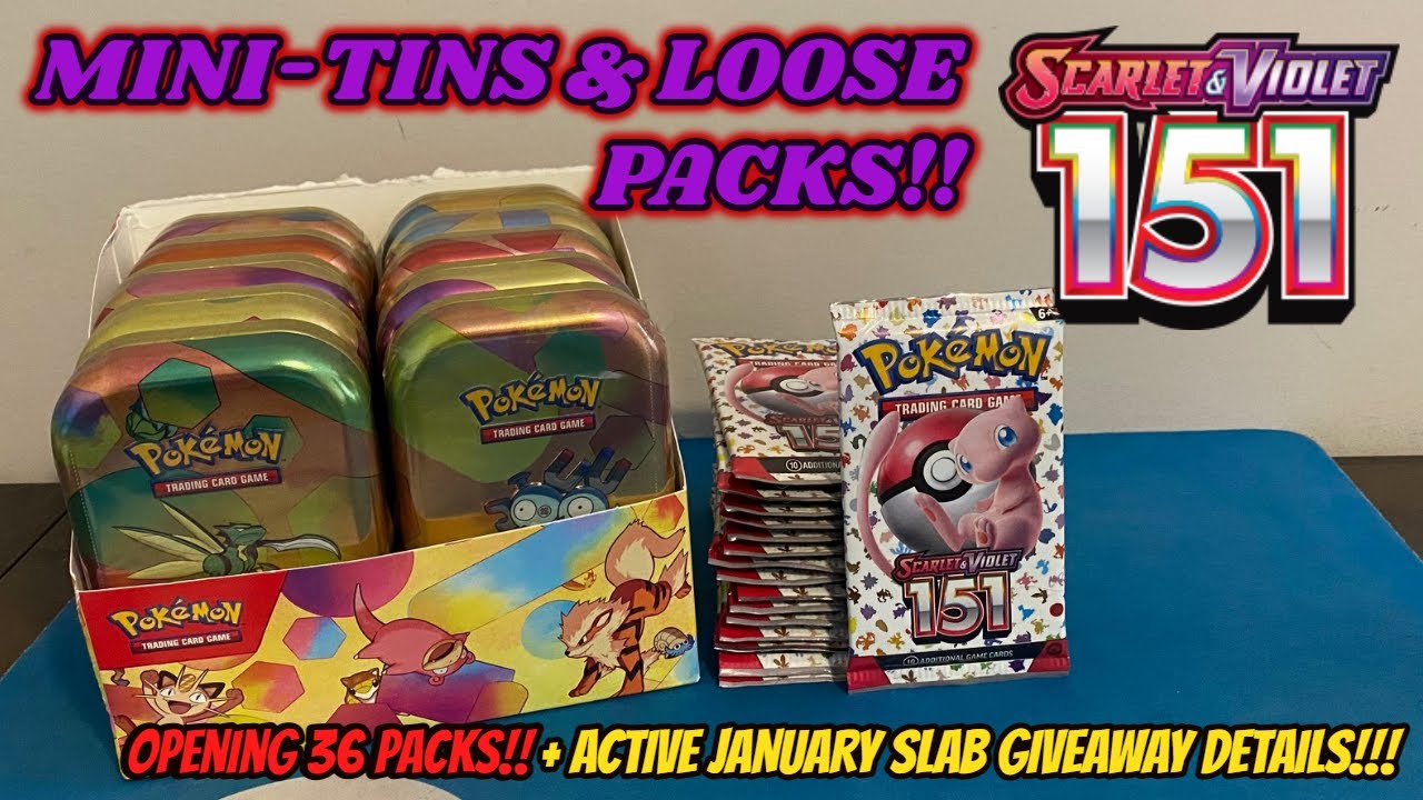 Opening a POKEMON 151 BOOSTER BOX (w MINI TINS SET) to try and COMPLETE THE SET!! + GIVEAWAY!!