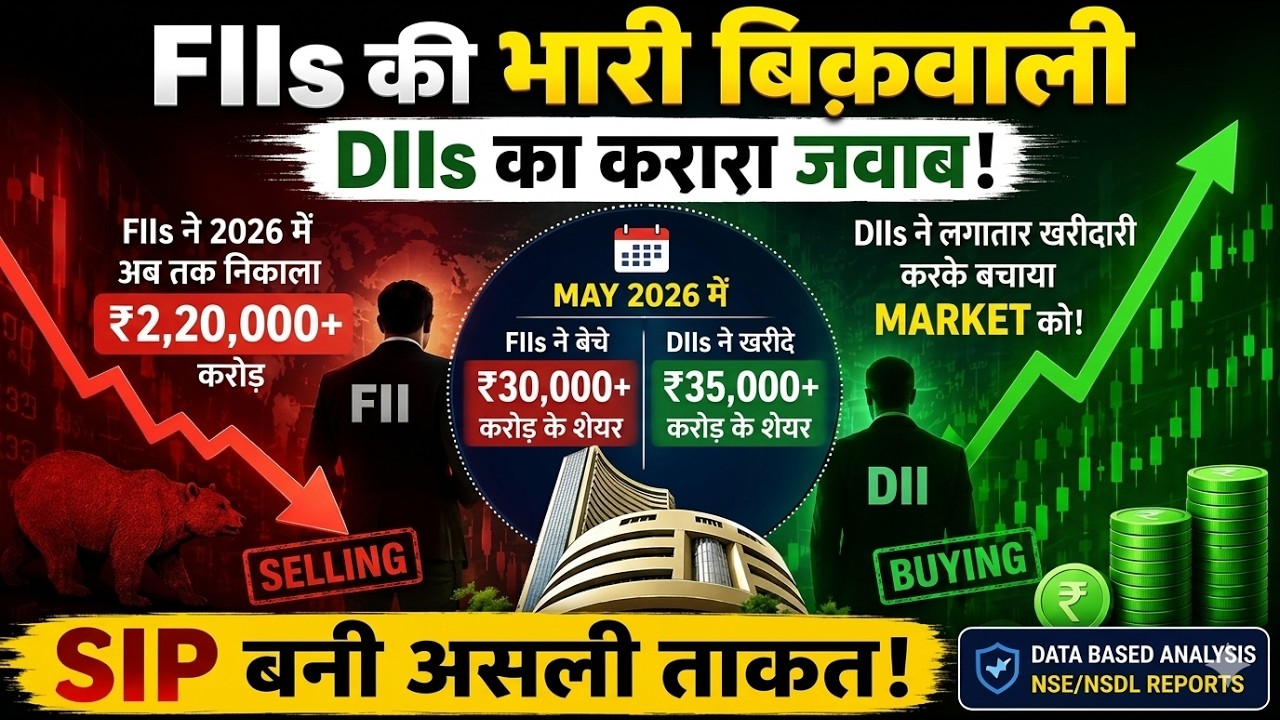FIIs vs DIIs Full Analysis | SIP Investors Ka Dum 💪 Stock Market 2026