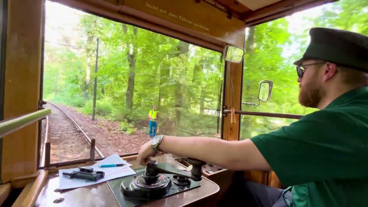 111 Jahre Woltersdorfer Strassenbahn - Führerstand-Mitfahrt vom S-Bahnhof Rahnsdorf durch den Wald
