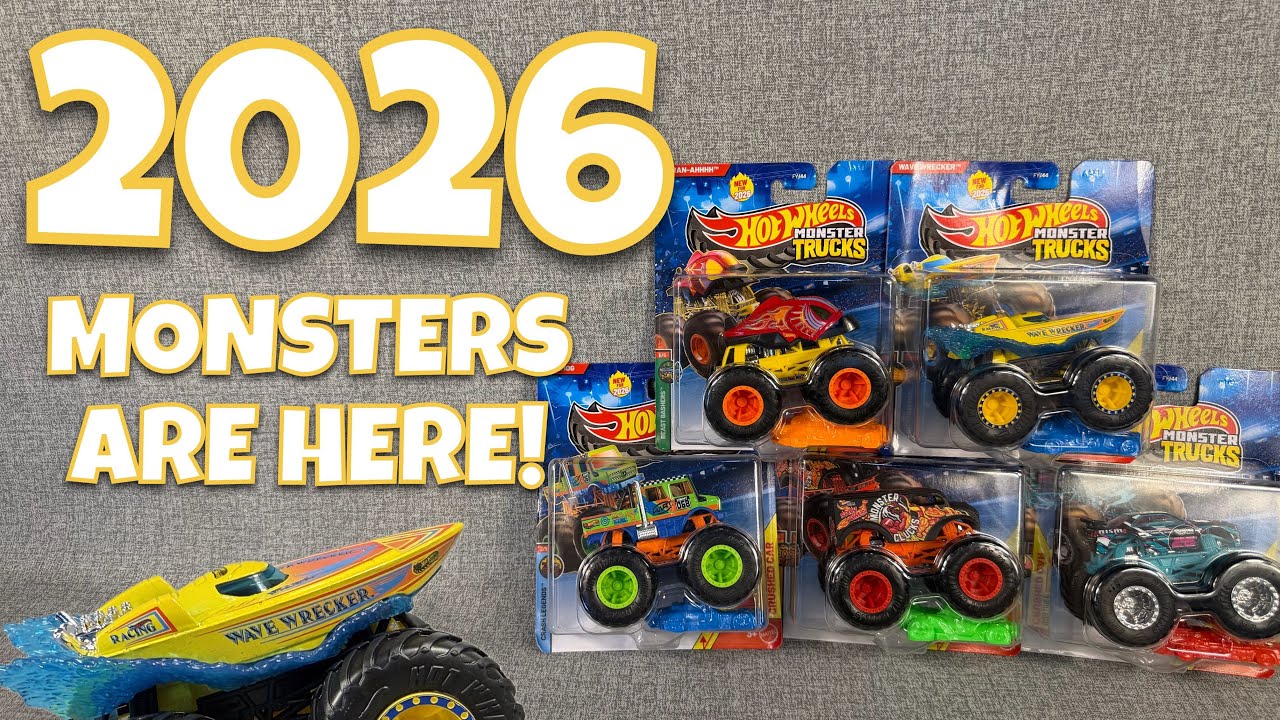 Первый взгляд на монстр-траки Hot Wheels 2026 года!!