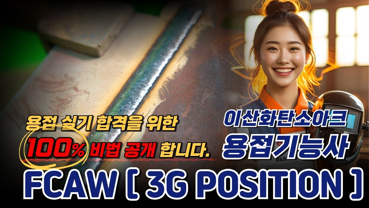 FCAW - 3G 수직자세 l FULL PROCESS  &ldquo;용접 실기 이렇게 하면 무조건 합격합니다&rdquo;