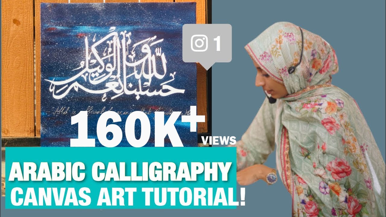 Art tutorial 2020 | Arabic Calligraphy On Canvas | Easy Painting tutorial