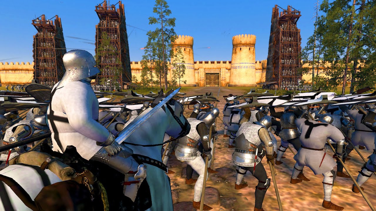 Crusader Army Siege of JERUSALEM! (20,000 Soldiers) - Total War: 1212 AD Mod battle Simulator
