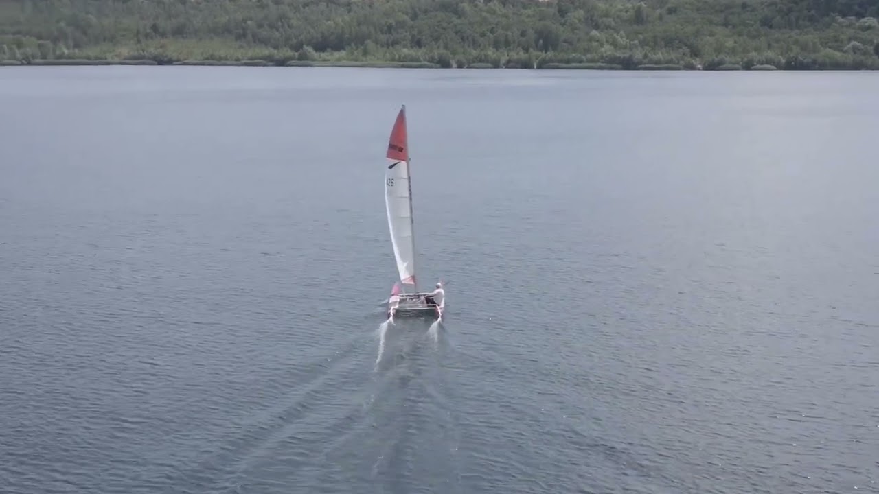 Geiseltalsee, mein Campingfreund beim Segeln