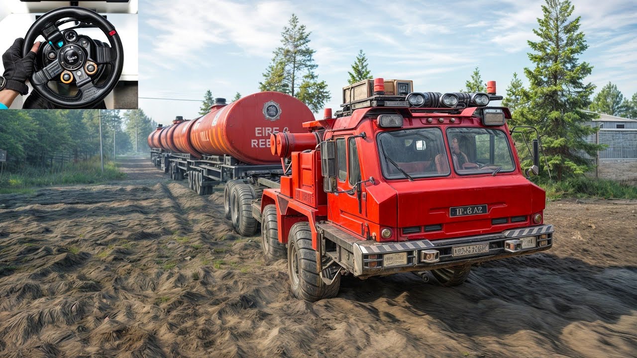 DAN 96320 - Fire & Rescue Tanker Transport Challenge | SnowRunner | Logitech G29 | #1090