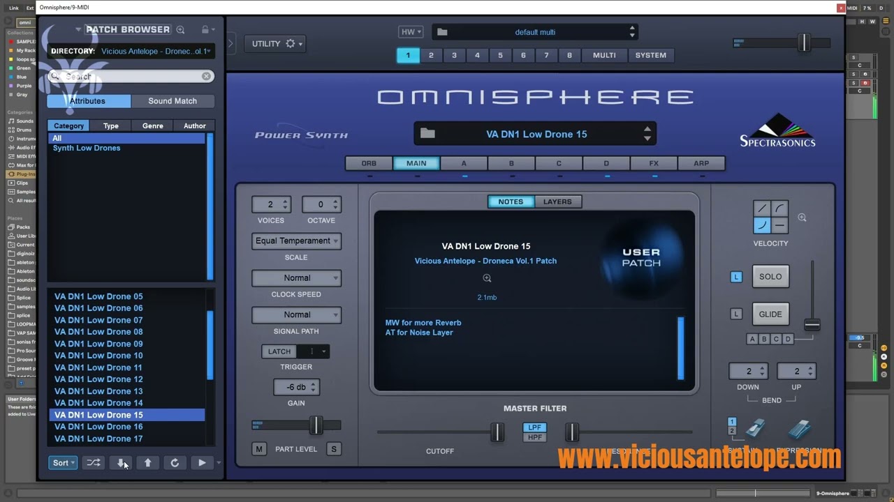 Spectrasonics Omnisphere 2 Presets - Droneca Vol.1 - Vicious Antelope Presets walkthrough