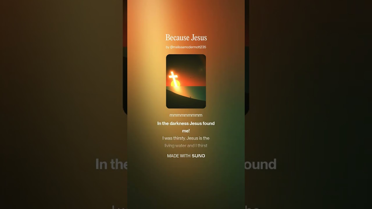 Because Jesus #christiansongs #walkinspiritoftheholyspirit