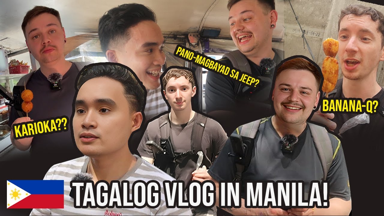 24 Hours Tagalog Challenge w/ Jared and Ryan |Part 1| First time Eating Street-Food & Riding Jeepney