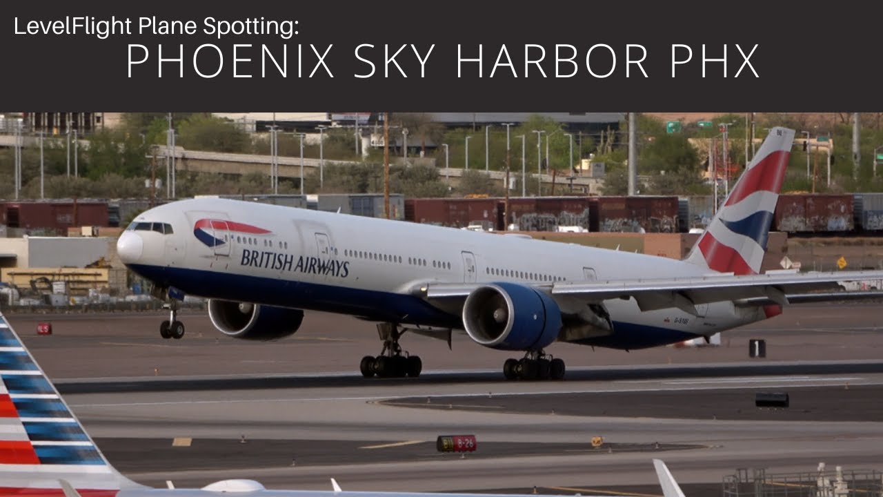 4K Phoenix Sky Harbor PHX Saturday Afternoon Plane Spotting