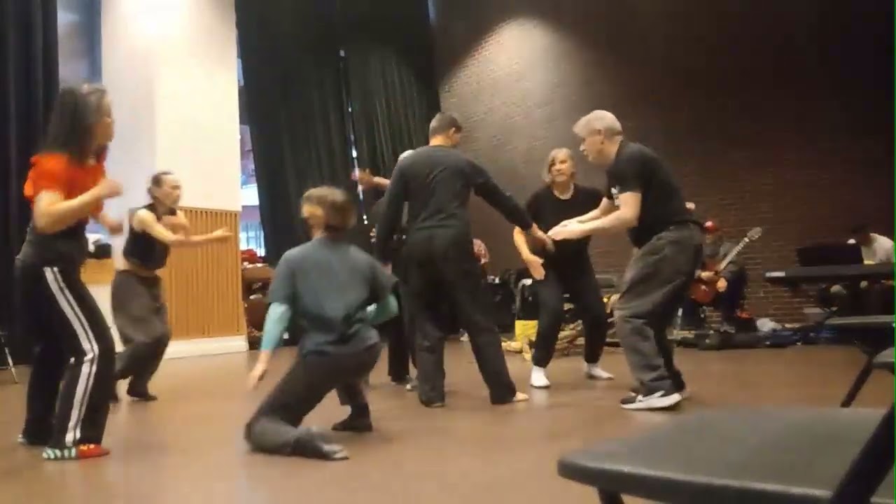 Recording of Carnegie Dance Troupe work in progress titled 'We All Belong to the Ground'. SFU 2025.
