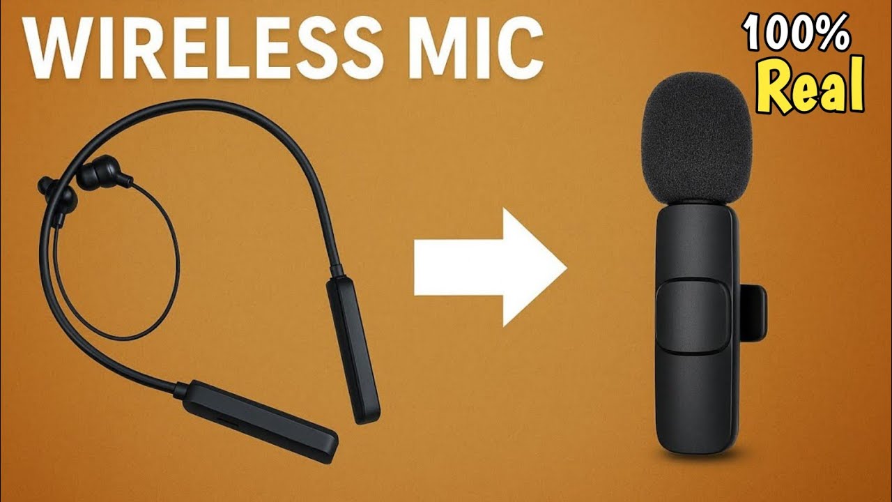 Neckband to wireless mic | How to make a wireless mic |
