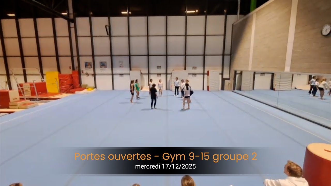 Portes ouvertes - Cours de sport gym - 9-15 ans - groupe 1 - Mercredi 17/12/2025