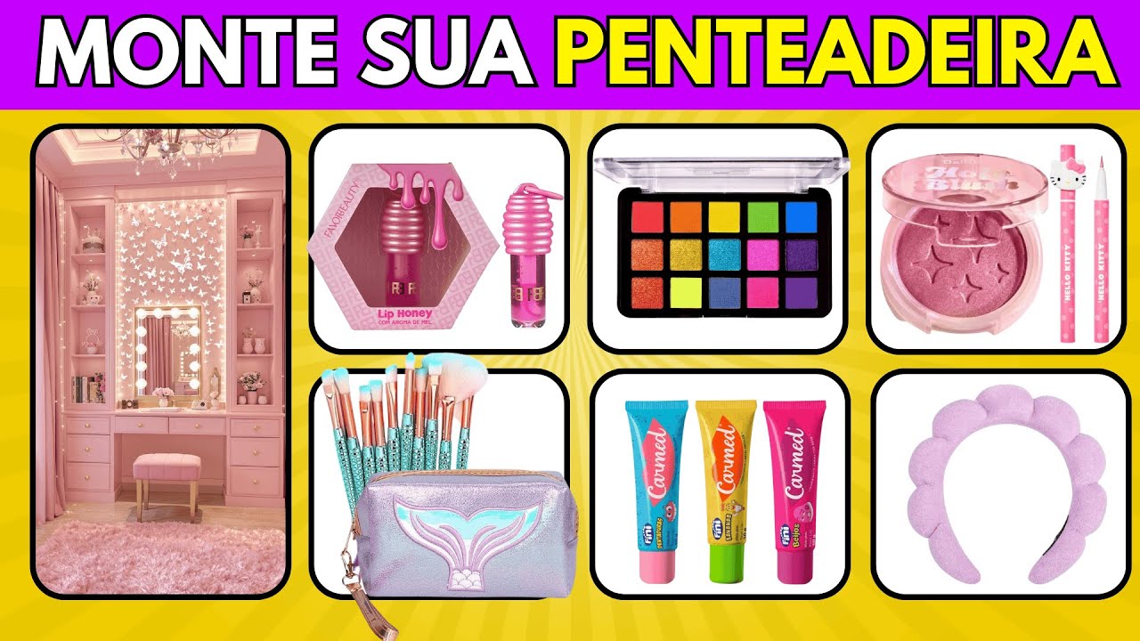🌸🎀 MONTE SUA PENTEADEIRA DOS SONHOS | Jogo das Escolhas ✨ #quiz