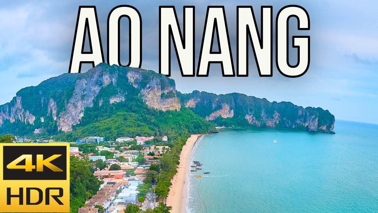 4K HDR / Walking Ao Nang, Krabi Thailand - Discover Tropical Paradise