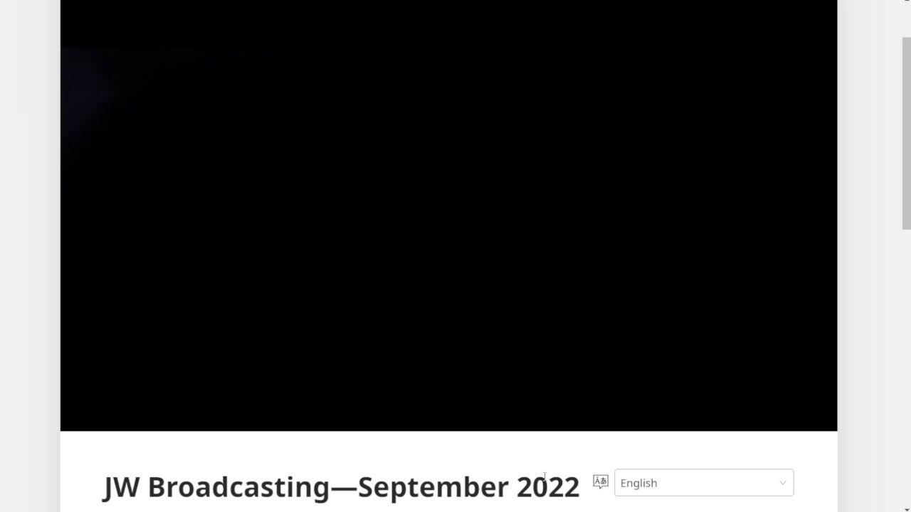 September JW Broadcasting Review