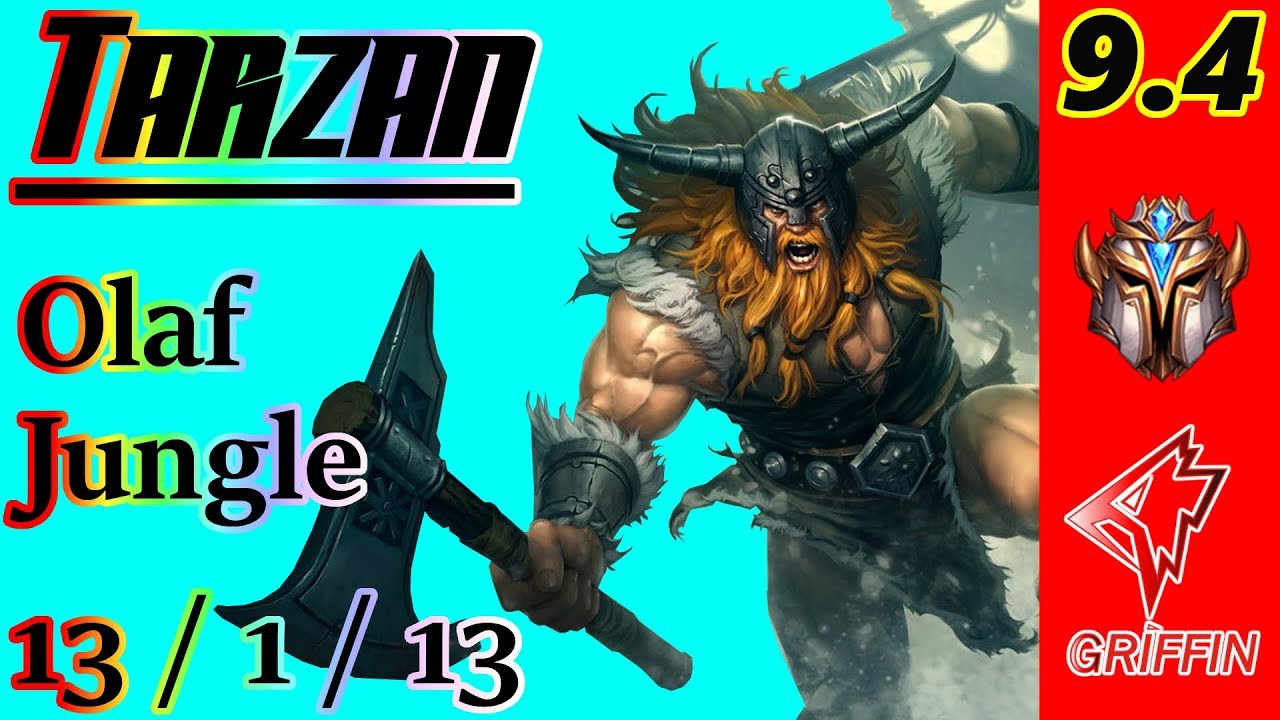 Tarzan as Olaf Jungle | S9 Patch 9.4 | KR Challenger | Full Gameplay