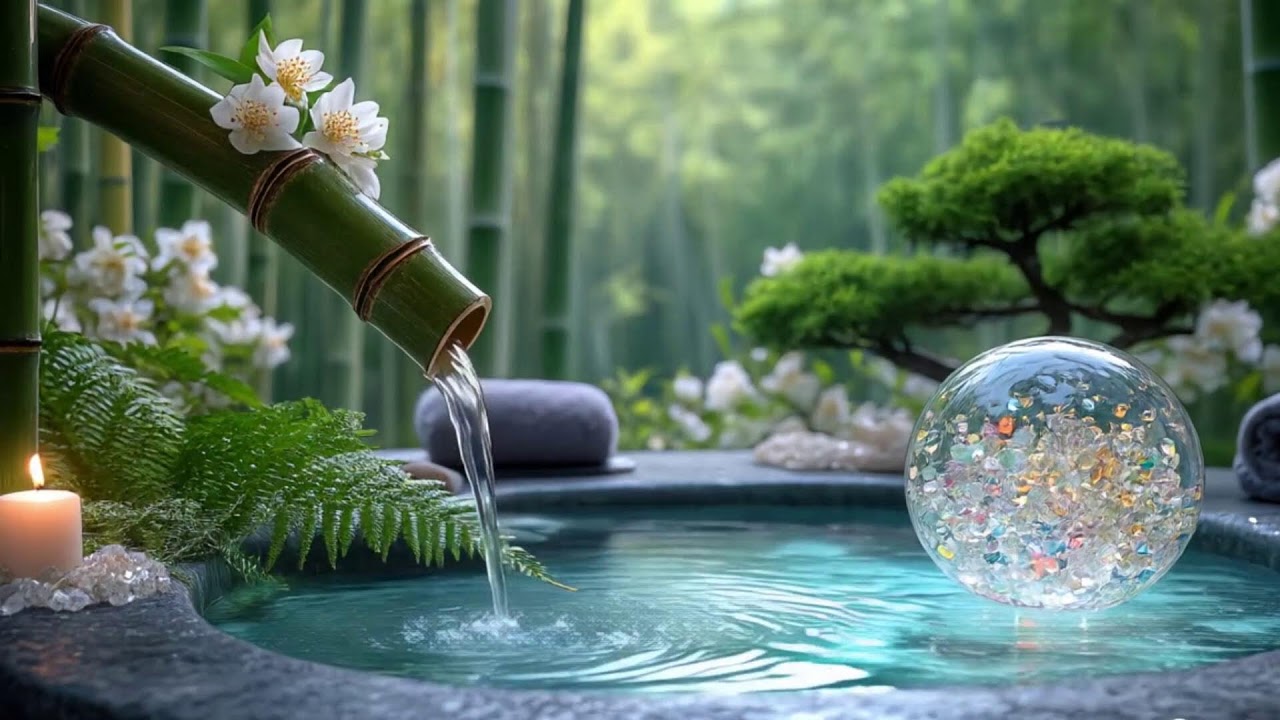Soothing Relaxing Music 🌷 Peace of Mind, Anxiety Relief,Spa Relax Water,Day Meditation Sleep 7