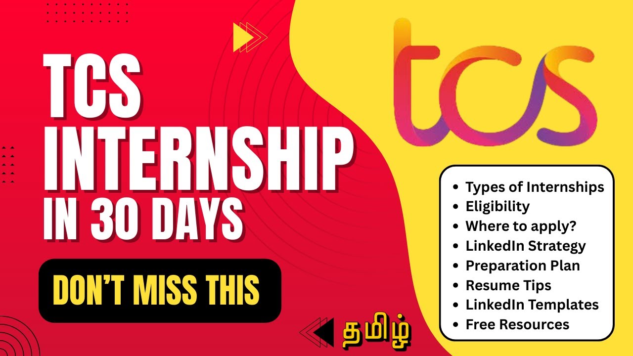 Get TCS Internship in 30 days 🤯🔥 | Ultimate Guide 😎🚀 | Tamil