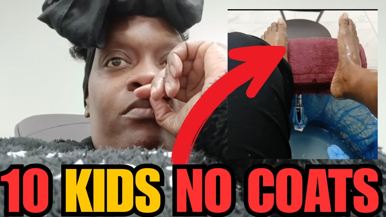 Shanika Grant thinks it's cute to have 8 kids with no coats and spend $55 on her FEET