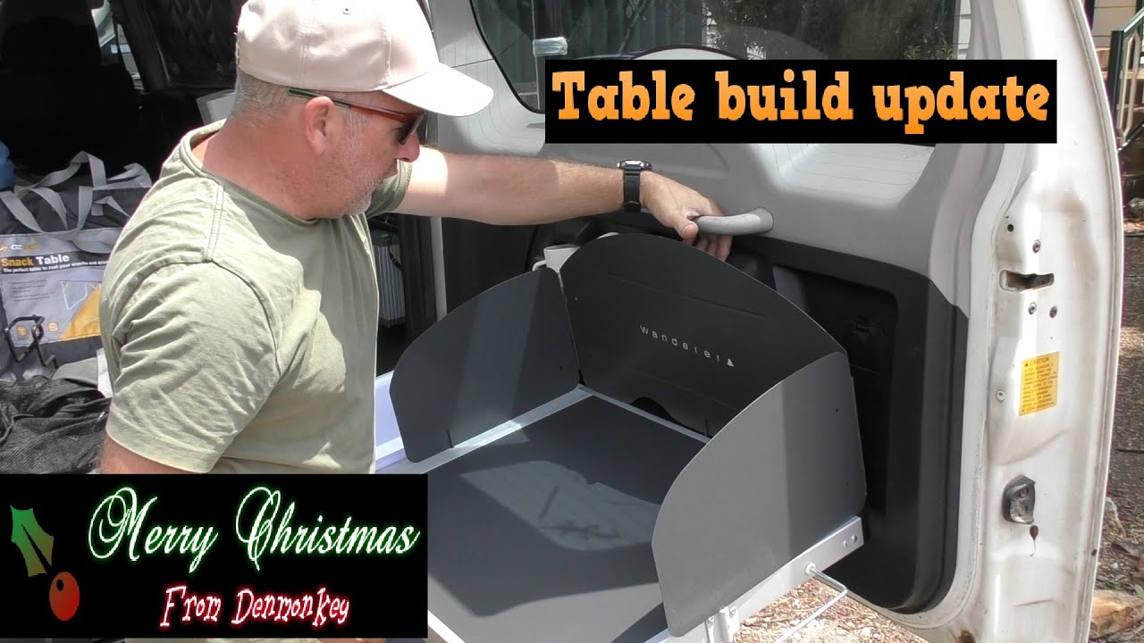 Pajero rear door table update and Xmas wishes - happy 2020